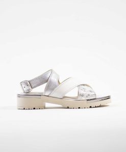 Sandalias Plataforma Burano | Cadiz Plata Blanco