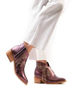 Botines Y Botas Con Taco Burano | Ariel Burgundy