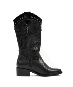 Botines Y Botas Con Taco Burano | Nevada Black