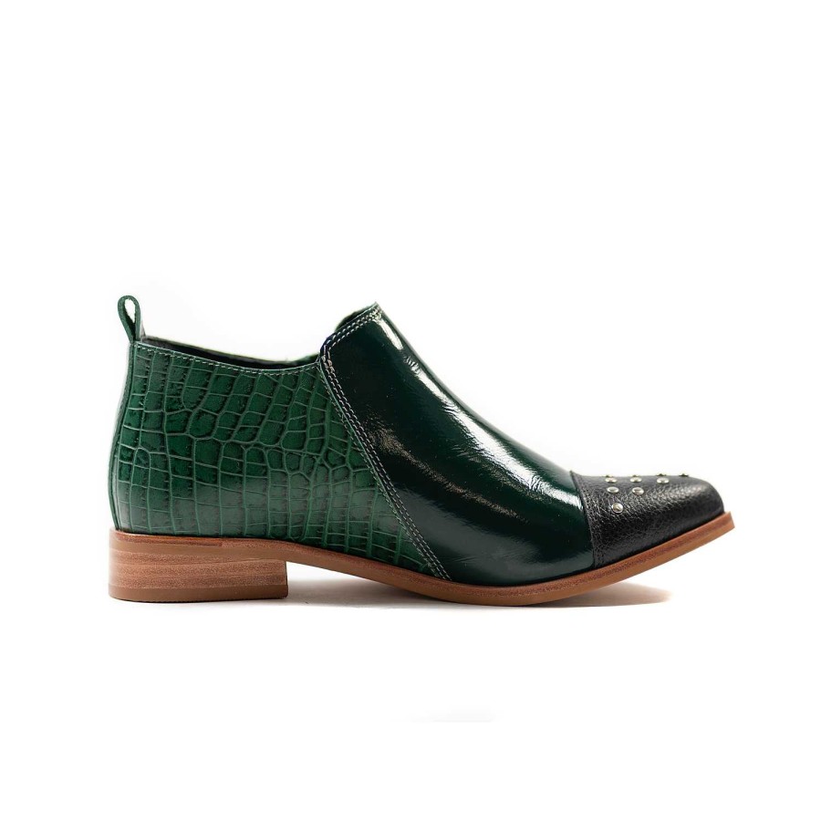 Botines Sin Taco Burano | Lupe Dark Green