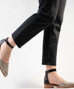 Zapatos Y Sandalias Sin Taco Burano | Alma Black Gold