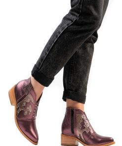 Botines Y Botas Con Taco Burano | Ariel Burgundy