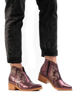 Botines Y Botas Con Taco Burano | Ariel Burgundy