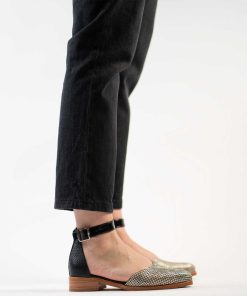 Zapatos Y Sandalias Sin Taco Burano | Alma Black Gold