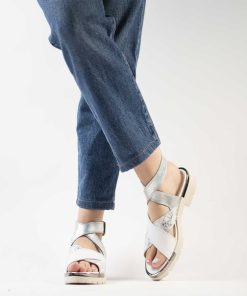 Sandalias Plataforma Burano | Cadiz Plata Blanco