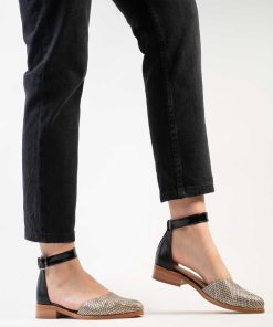 Zapatos Y Sandalias Sin Taco Burano | Alma Black Gold