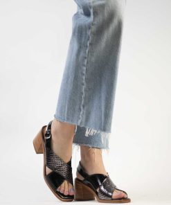 Zapatos Y Sandalias Con Taco Burano | Pipa Black Silver