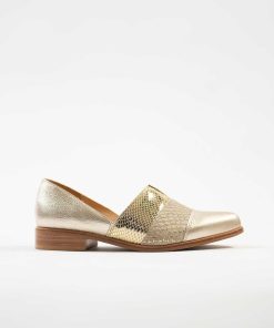 Zapatos Y Sandalias Sin Taco Burano | Cloe Dorado